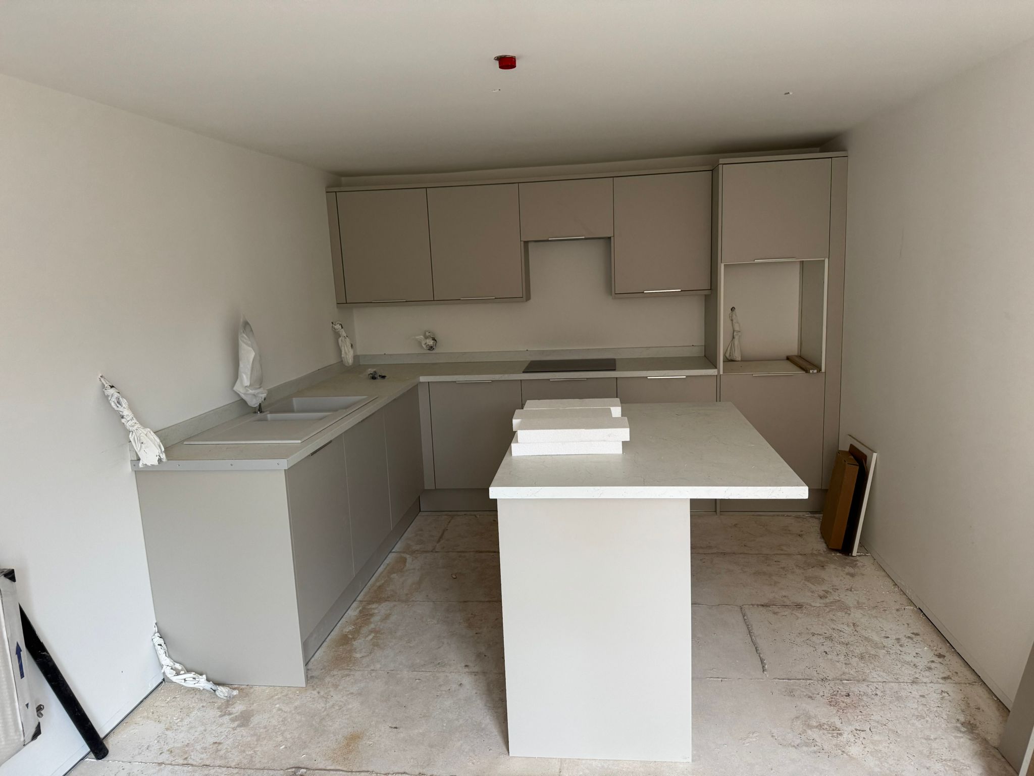 Kitchen installation in progress